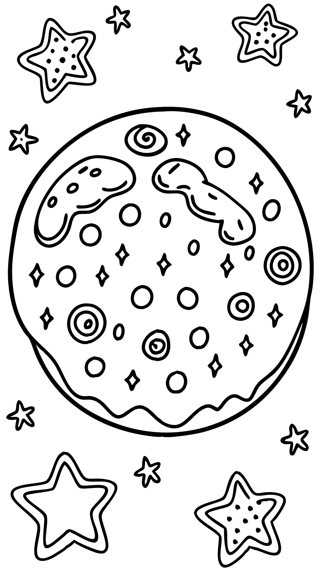 coloring page of a cookie